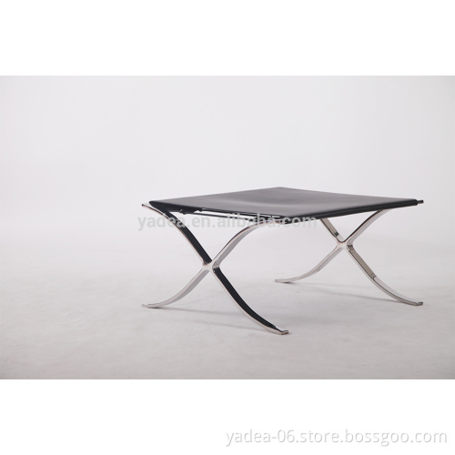 2016 New Design living room genuine leather ottoman on wholesale